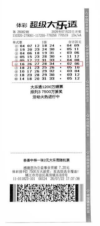 男子今年接触购买大乐透擒828万：不会改变生活