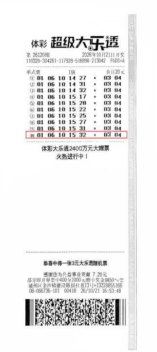 男子20元擒大乐透1千万 赠票活动给自己带来好运