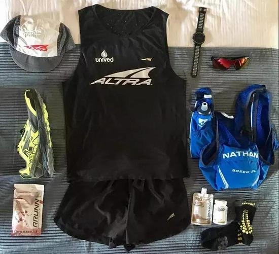 （这是haydend的比赛装备。Nathan中国供图）