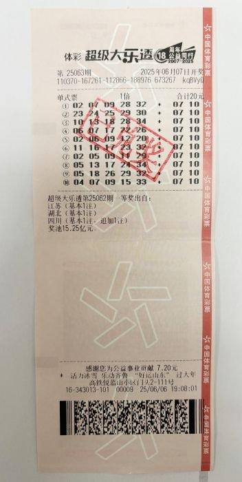 中奖彩票