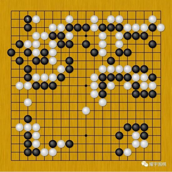 图12：黑1左上角二路挡，是常昊推荐的一手。
