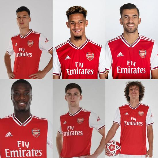 阿森纳一口气引入6名强援。