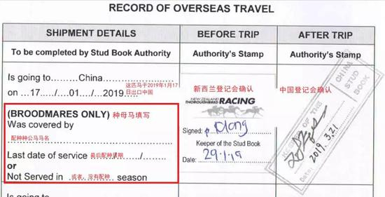 （新西兰护照上的签章）