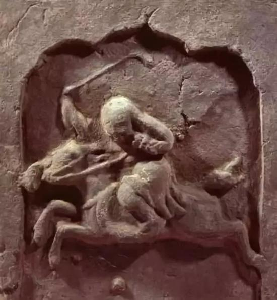 一名契丹马球选手的浮雕