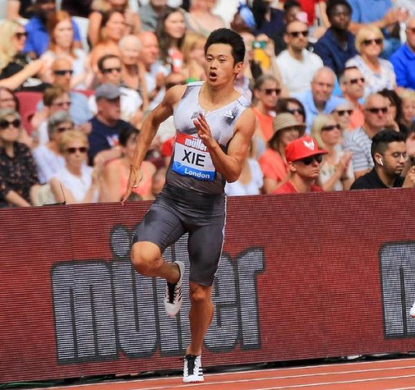 谢震业在比赛中。