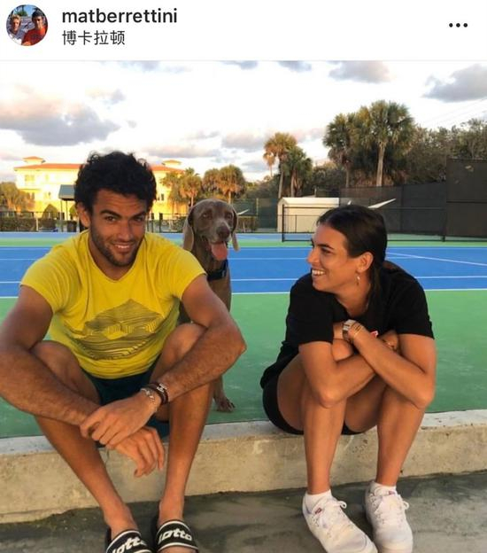 贝雷蒂尼与女友汤姆贾诺维奇（图/球员社交媒体）