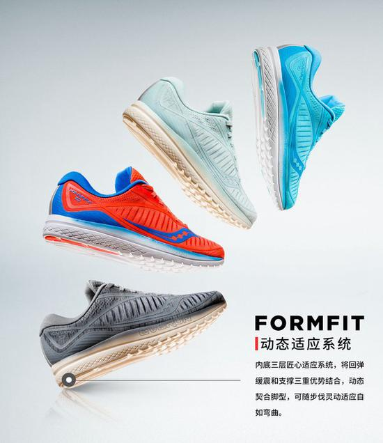 Saucony（索康尼） KINVARA 10 配备 FORMFIT 性能内底