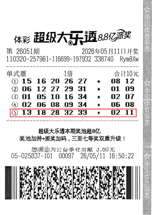 中奖彩票
