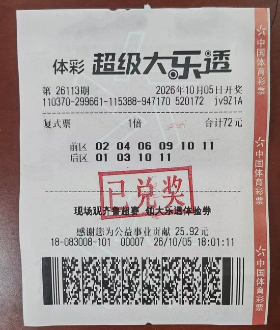 中奖彩票