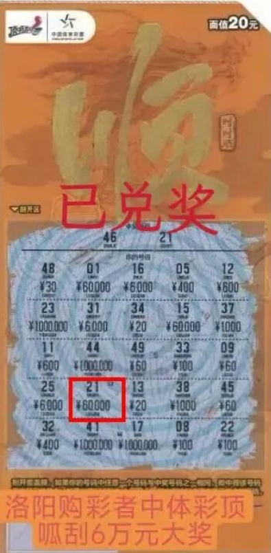 中奖彩票