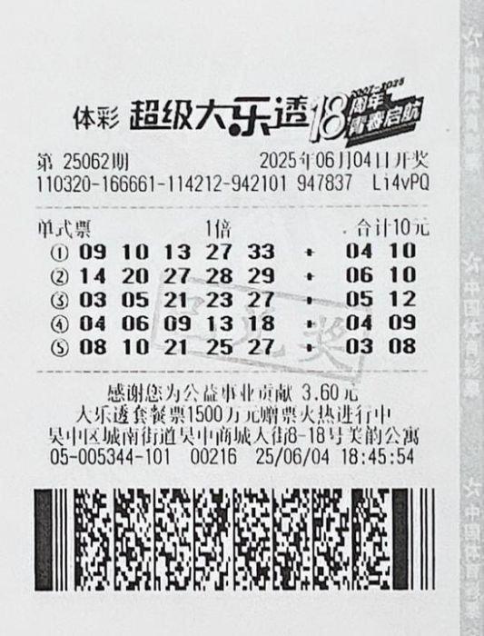 中奖彩票