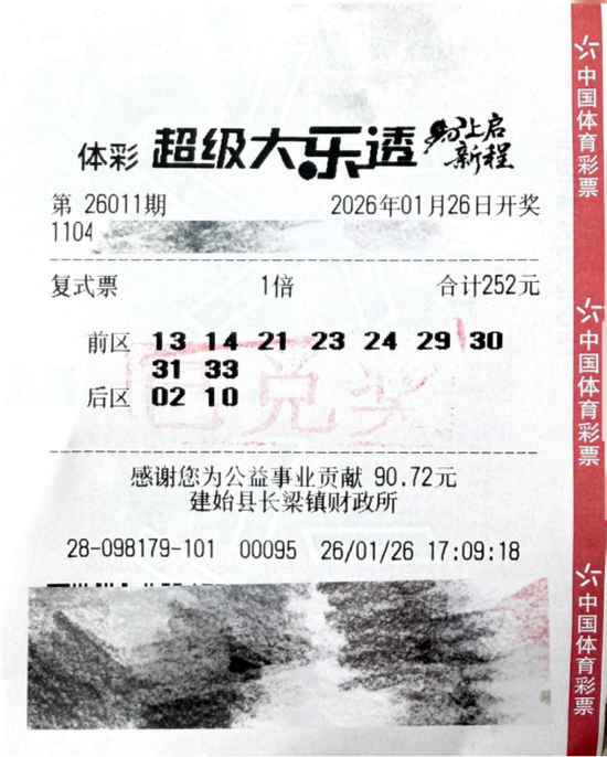 中奖彩票