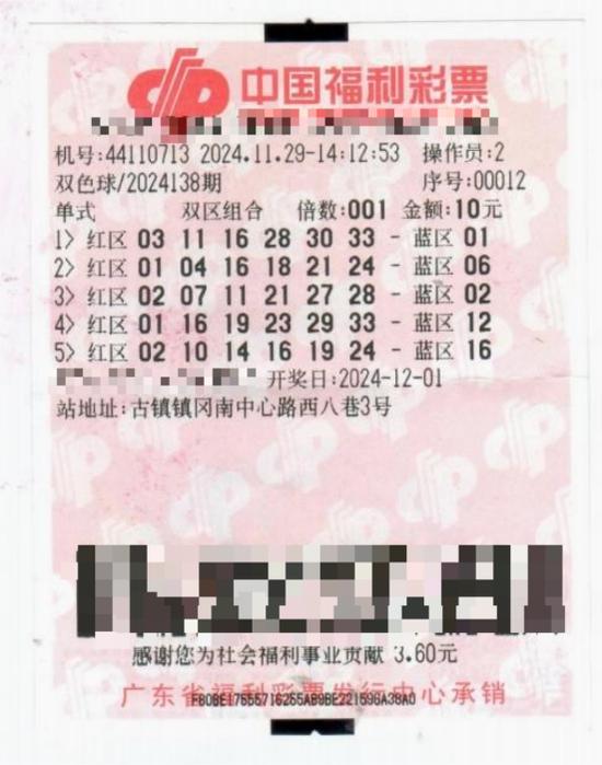 中奖彩票