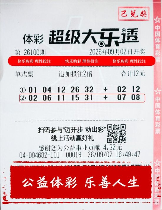 彩民12元擒大乐透2424万 身穿体彩玩偶领奖