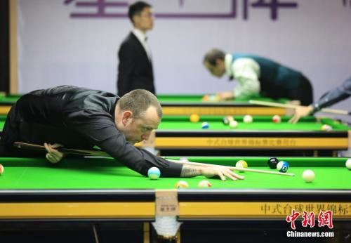 资料图：来华参赛的斯诺克球星马克-威廉姆斯。姜涛 摄