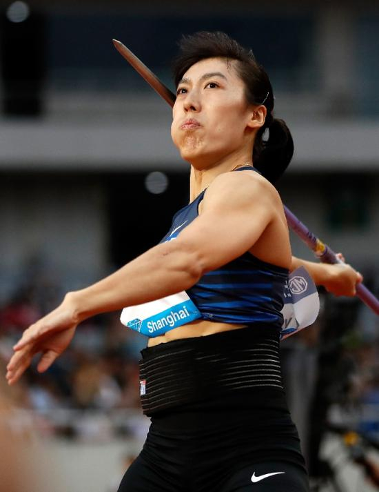 5月18日，中国选手吕会会在比赛中。新华社记者王丽莉摄