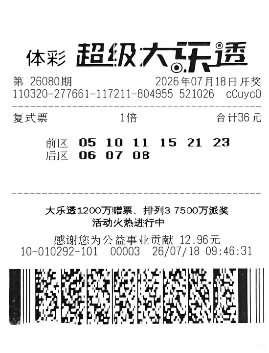 中奖彩票