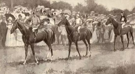 1900年职业赛马骑师策骑方式（网络配图）