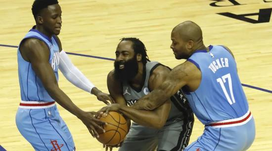 加盟篮网后对战老东家的哈登