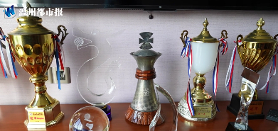 丁立人家中的部分奖杯