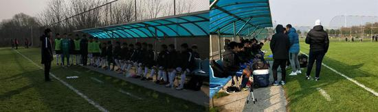 鹿岛左，申花右