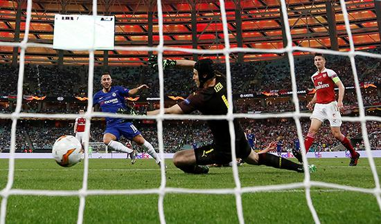 阿扎尔攻入了切尔西队本场比赛第四球。