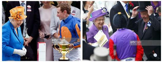 ▲骑师莫雅与英国女王伊莉莎白二世