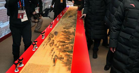 “中国之家”内展出的国画。