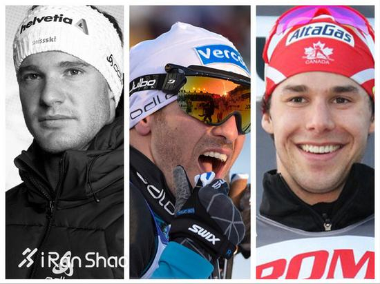 左起：Cologna（瑞士）、Manificat（法国）、Harvey（加拿大）