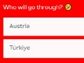 欧足联官网奥地利VS土耳其晋级比例:土耳其晋级55%