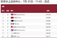 男女4乘100混中国队亚军 英国队冠军打破世界纪录