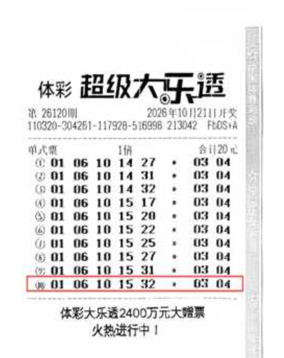 男子一票10注中大乐透1004万 会坚持理性购彩