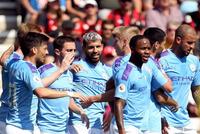 英超-阿圭罗梅开二度 斯特林进球 曼城3-1客场胜