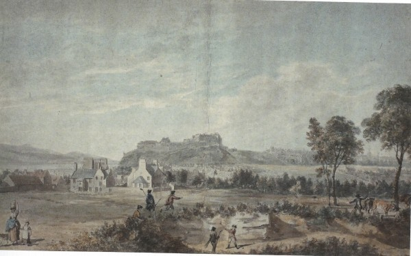 1747年布朗兹菲尔德林克斯，远处为爱丁堡城堡