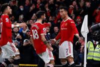 英超-C罗梅开二度 B费破荒 曼联3-2逆转胜阿森纳