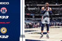 比尔砍50分威少33+19+15 奇才加时险胜步行者