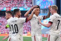 欧洲杯-德布劳内传射 阿扎尔助攻 比利时2-1丹麦