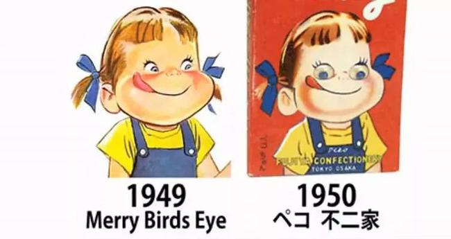 美国品牌Birds eye的Merry诞生仅1年，“孪生妹妹”不二家的Peko酱也降生了