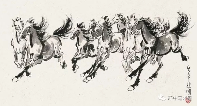 传世画作《八骏图》