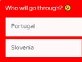 欧足联官网葡萄牙VS斯洛文尼亚晋级比例:葡萄牙晋级70%
