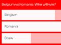 欧足联官网比利时VS罗马尼亚支持比例:比利时胜31%