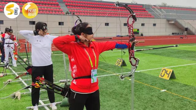 陕西残特奥会盲人射箭项目比赛图