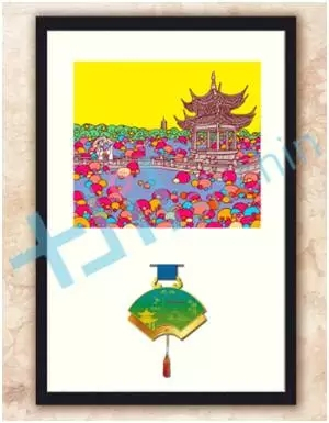 杭州马拉松城市地标，配上这场赛事的奖牌。