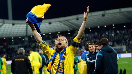 乌克兰老将季莫舒克庆祝出线