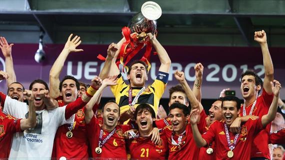 欧洲杯历史之2012:西班牙卫冕 大赛完美三连冠 