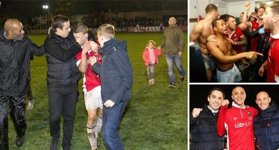 曼联传奇名宿向业余球员致敬！