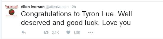 艾弗森推特截图