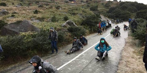 港百严寒来袭 选手遇严峻挑战