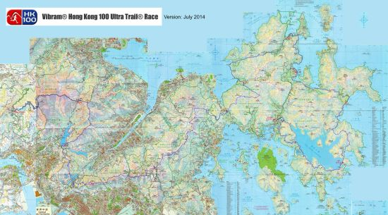 香港100起点路线图。