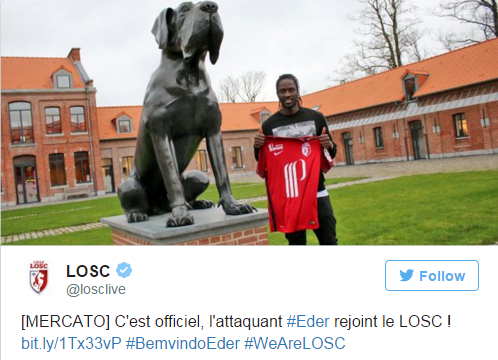 埃德尔官宣加盟里尔